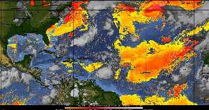 Météo tropicale : Air sec et densité de poussière dans l'air.