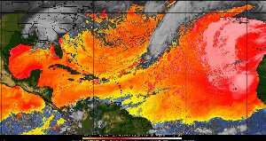 Météo tropicale : Air sec et densité de poussière dans l'air.