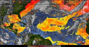 Météo tropicale : Air sec et densité de poussière dans l'air.