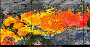 Météo tropicale : Air sec et densité de poussière dans l'air.