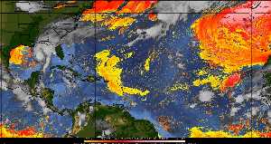 Météo tropicale : Air sec et densité de poussière dans l'air.