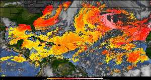Météo tropicale : Air sec et densité de poussière dans l'air.