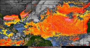Météo tropicale : Air sec et densité de poussière dans l'air.