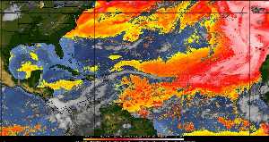 Météo tropicale : Air sec et densité de poussière dans l'air.