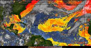 Météo tropicale : Air sec et densité de poussière dans l'air.
