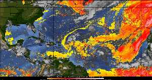 Météo tropicale : Air sec et densité de poussière dans l'air.