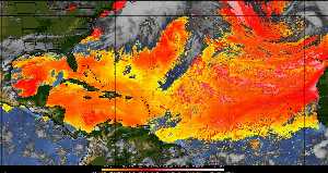 Météo tropicale : Air sec et densité de poussière dans l'air.