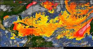 Météo tropicale : Air sec et densité de poussière dans l'air.