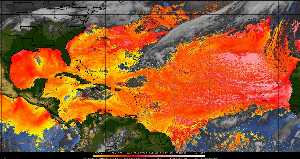 Météo tropicale : Air sec et densité de poussière dans l'air.