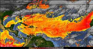 Météo tropicale : Air sec et densité de poussière dans l'air.