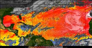 Météo tropicale : Air sec et densité de poussière dans l'air.