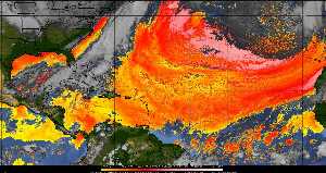 Météo tropicale : Air sec et densité de poussière dans l'air.