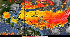 Météo tropicale : Air sec et densité de poussière dans l'air.