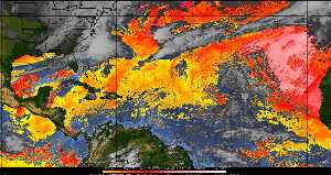 Météo tropicale : Air sec et densité de poussière dans l'air.