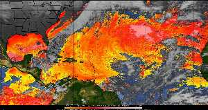Météo tropicale : Air sec et densité de poussière dans l'air.