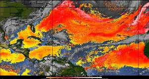 Météo tropicale : Air sec et densité de poussière dans l'air.