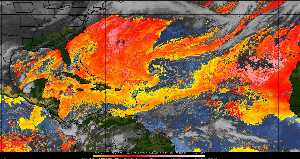 Météo tropicale : Air sec et densité de poussière dans l'air.