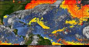 Météo tropicale : Air sec et densité de poussière dans l'air.