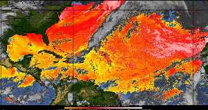 Météo tropicale : Air sec et densité de poussière dans l'air.