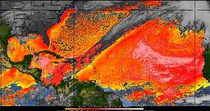 Météo tropicale : Air sec et densité de poussière dans l'air.