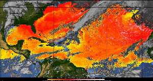 Météo tropicale : Air sec et densité de poussière dans l'air.