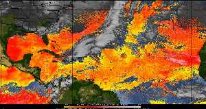 Météo tropicale : Air sec et densité de poussière dans l'air.