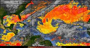 Météo tropicale : Air sec et densité de poussière dans l'air.