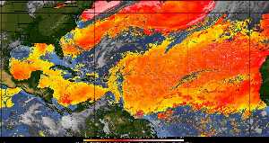 Météo tropicale : Air sec et densité de poussière dans l'air.