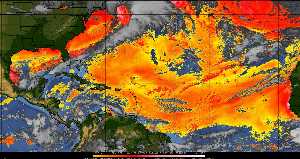 Météo tropicale : Air sec et densité de poussière dans l'air.