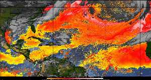 Météo tropicale : Air sec et densité de poussière dans l'air.
