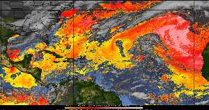 Météo tropicale : Air sec et densité de poussière dans l'air.