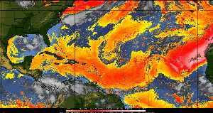 Météo tropicale : Air sec et densité de poussière dans l'air.
