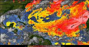 Météo tropicale : Air sec et densité de poussière dans l'air.
