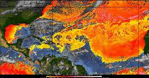 Météo tropicale : Air sec et densité de poussière dans l'air.