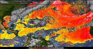 Météo tropicale : Air sec et densité de poussière dans l'air.