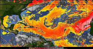 Météo tropicale : Air sec et densité de poussière dans l'air.