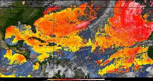 Météo tropicale : Air sec et densité de poussière dans l'air.