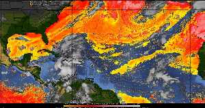 Météo tropicale : Air sec et densité de poussière dans l'air.