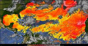 Météo tropicale : Air sec et densité de poussière dans l'air.