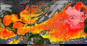 Météo tropicale : Air sec et densité de poussière dans l'air.