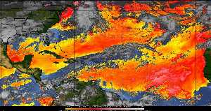 Météo tropicale : Air sec et densité de poussière dans l'air.