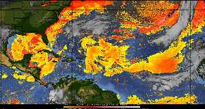Météo tropicale : Air sec et densité de poussière dans l'air.