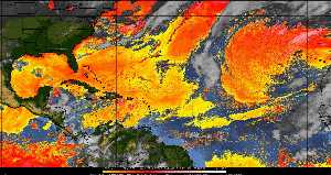 Météo tropicale : Air sec et densité de poussière dans l'air.