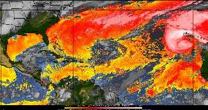 Météo tropicale : Air sec et densité de poussière dans l'air.