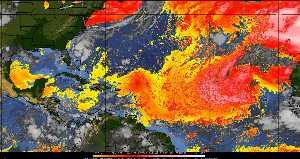 Météo tropicale : Air sec et densité de poussière dans l'air.