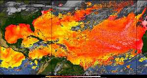 Météo tropicale : Air sec et densité de poussière dans l'air.