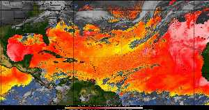 Météo tropicale : Air sec et densité de poussière dans l'air.