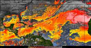 Météo tropicale : Air sec et densité de poussière dans l'air.