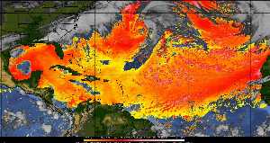Météo tropicale : Air sec et densité de poussière dans l'air.