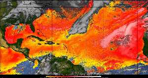 Météo tropicale : Air sec et densité de poussière dans l'air.